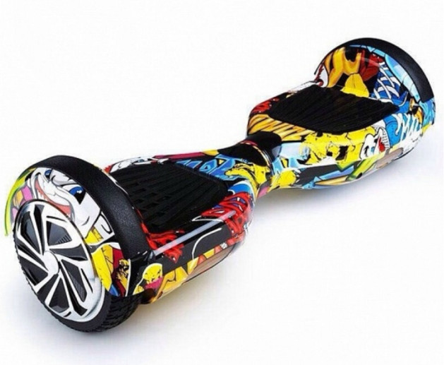 Гироскутер Smart Balance Wheel 6.5 дюймов с APP приложением, желтый граффити