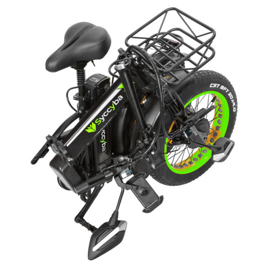 Электровелосипед Syccyba F10 Зеленые колеса